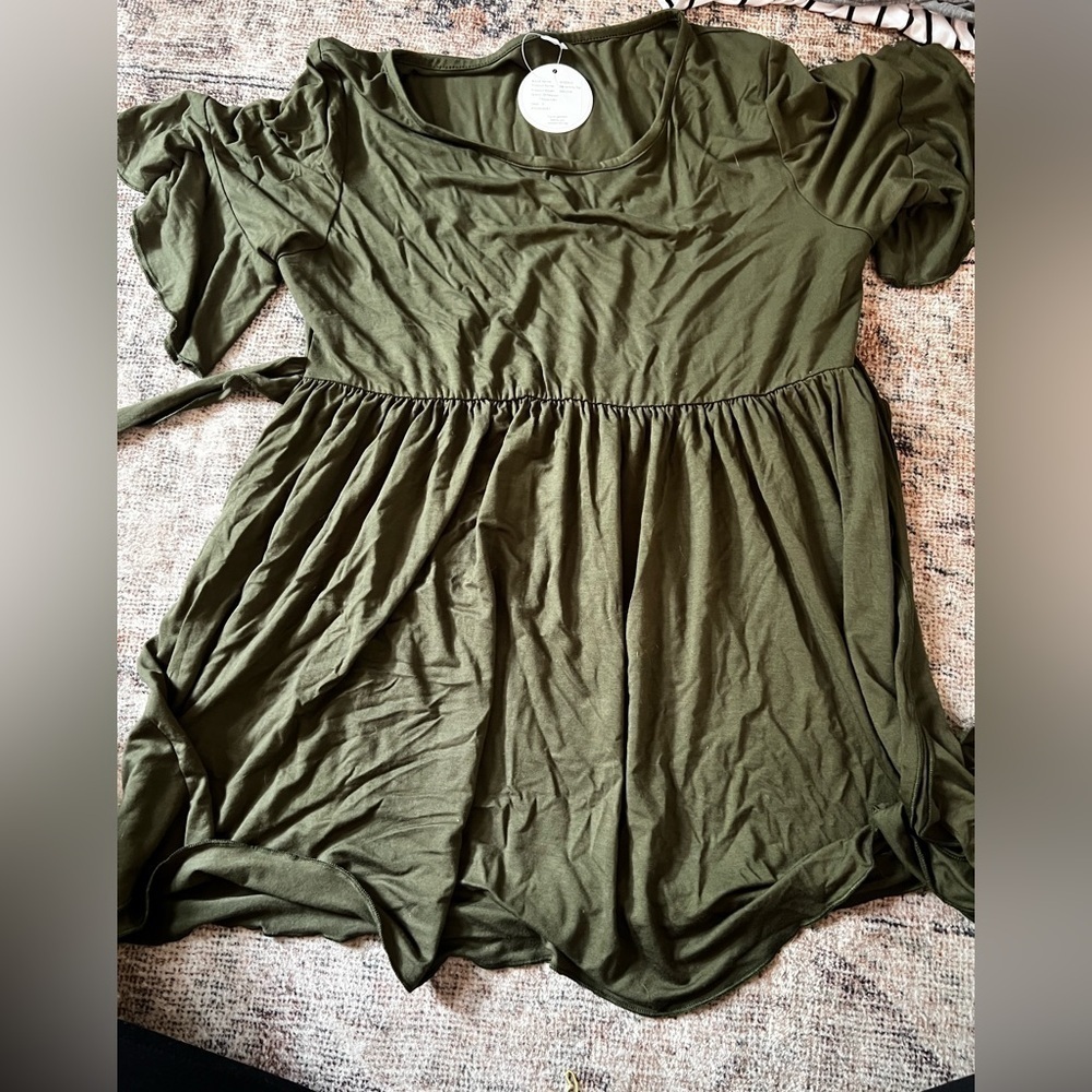 Olive Green Maternity Top Size Large
